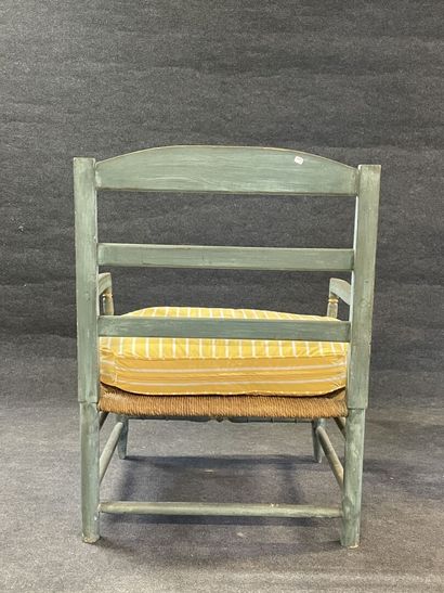 Pair of large Provencal armchairs in blue...