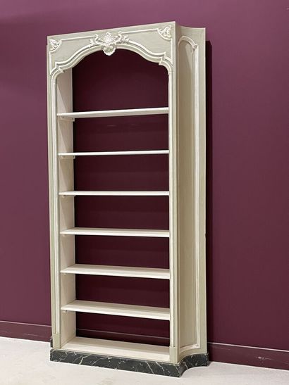 Wooden library carved lacquered wood.
Louis...