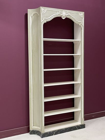 Wooden library carved lacquered wood.
Louis...