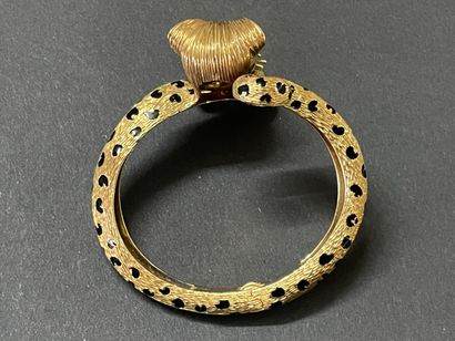 FRED : Bracelet rigide figurant une panthère...