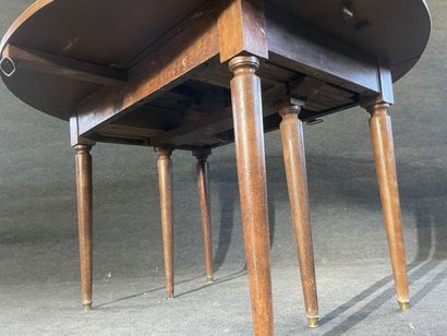 Mahogany shutter table with six legs.
Carries...