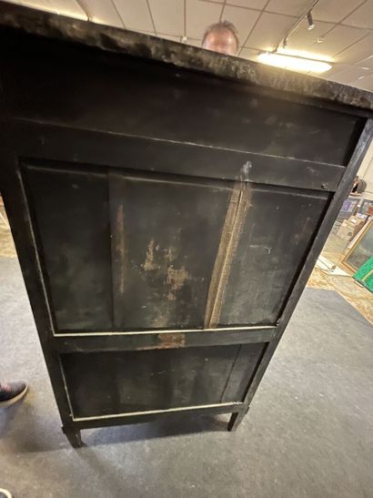 Straight secretary in lacquered wood in Asian...