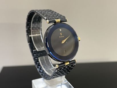 *H.STERN - Montre octogonale suisse en acier...