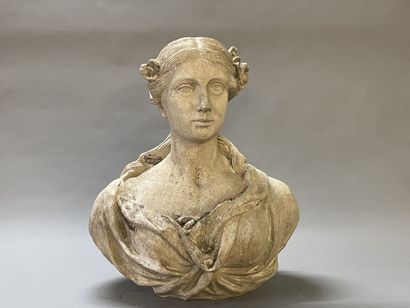 French school XIX°.
Bust of a young woman...