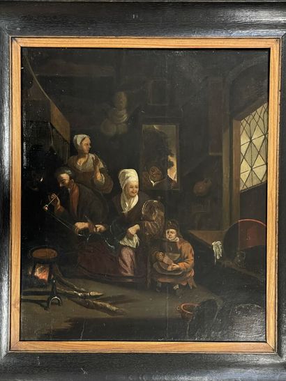 Flemish school XVII
Interior scene with the...