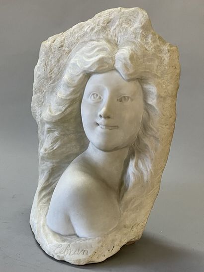 Ecole française vers 1900.
Buste de femme...