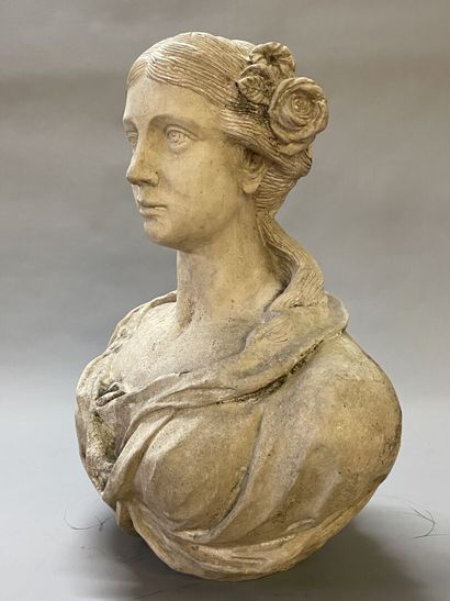 French school XIX°.
Bust of a young woman...
