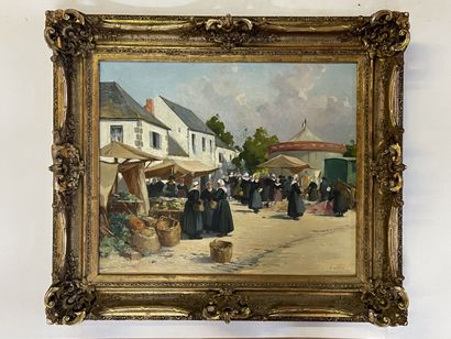 P. LECLAIRE (début XX°)
Le Marché
Huile sur...