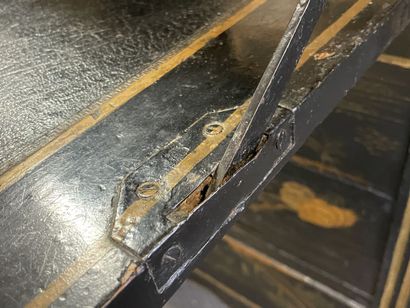 Straight secretary in lacquered wood in Asian...