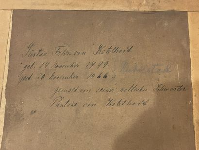 Ecole allemande XIX°:
Portrait de Gustav...