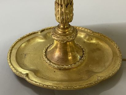 Lamp bouillotte in bronze with three lights,...