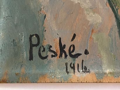 Jean PESKÉ (1870-1949)
Bouquet de coquelicots.
huile...