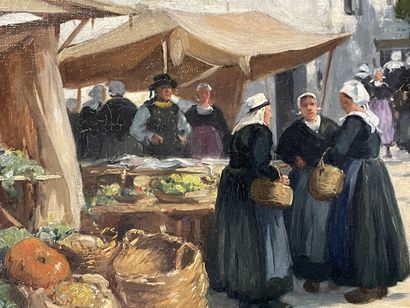 P. LECLAIRE (début XX°)
Le Marché
Huile sur...