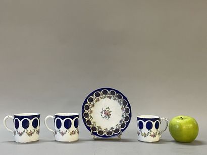 SEVRES XVIII°: 
Set of three litron cups...