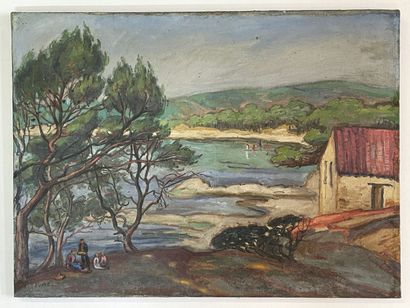 Jean PESKÉ (1870-1949)
Vue de la plage du...