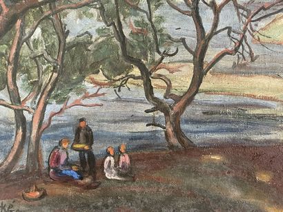 Jean PESKÉ (1870-1949)
Vue de la plage du...