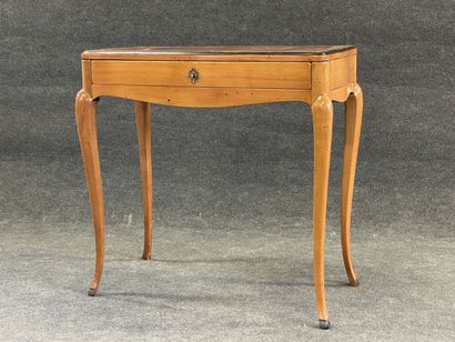 Writing table with transformation in fruitwood,...