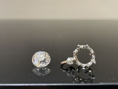 Diamant taille arrondie ancienne, 2.03 ct,...