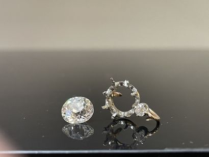 Diamant taille arrondie ancienne, 2.03 ct,...