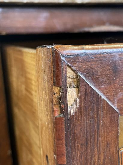 Chest of drawers in satinwood and amaranth,...
