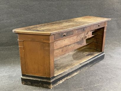 Counter of trade with multiple drawers on...