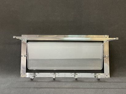 Wall coat rack in silver plated metal with...