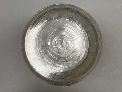 Grand vase oblong en verre bullé.
H: 38 ...