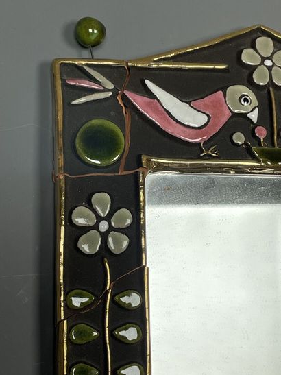 Mithé ESPELT (1923-2020). 
Miroir rectangulaire...
