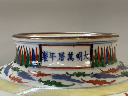 Chinese porcelain vase decorated with dragon...