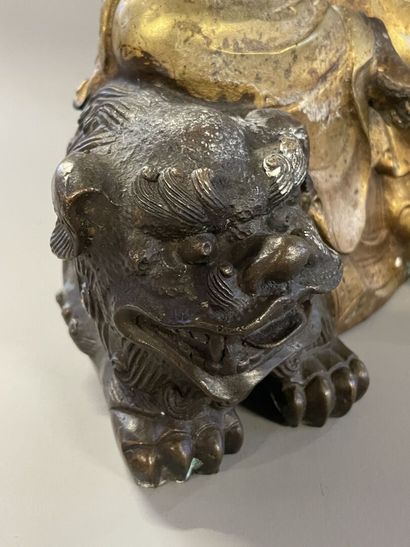Pair of Buddhist sculptures representing...