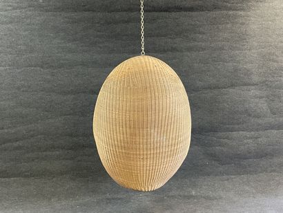 Swinging armchair to suspend, frame alu tressasge...
