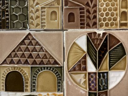 Roger CAPRON (1922-2006)
Ensemble de carrelage...