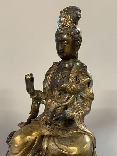 Pair of Buddhist sculptures representing...