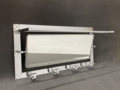 Wall coat rack in silver plated metal with...