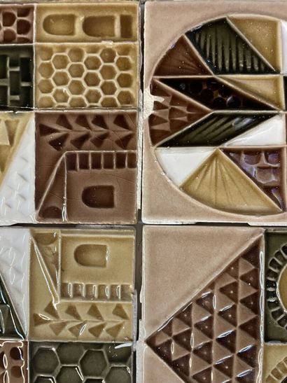 Roger CAPRON (1922-2006)
Ensemble de carrelage...