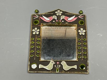 Mithé ESPELT (1923-2020). 
Miroir rectangulaire...
