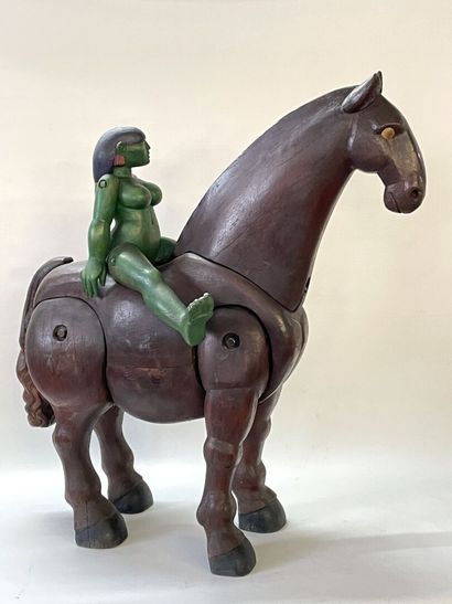 Benoit LASSERRE (1943)
Horse and green rider,...
