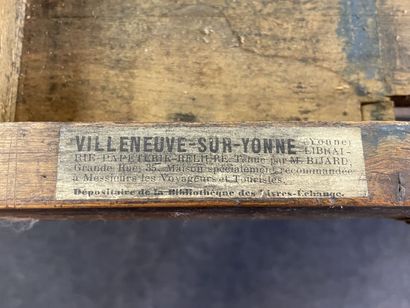 Counter of trade with multiple drawers on...