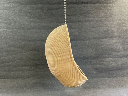Swinging armchair to suspend, frame alu tressasge...