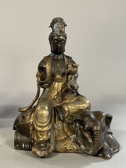 Pair of Buddhist sculptures representing...