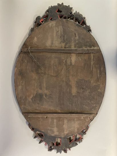 Large lacquer panel with heron and flowers...
