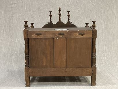 Provençal bread basket in carved wood and...