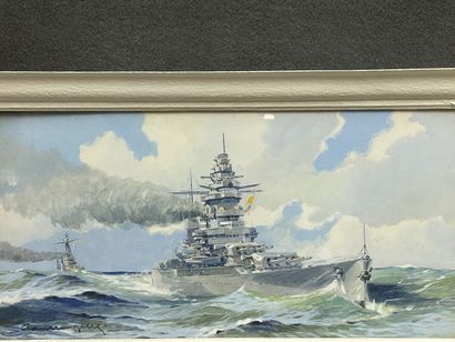 Paul LENGELLÉ ( 1908-1993)
Navire, croiseur...