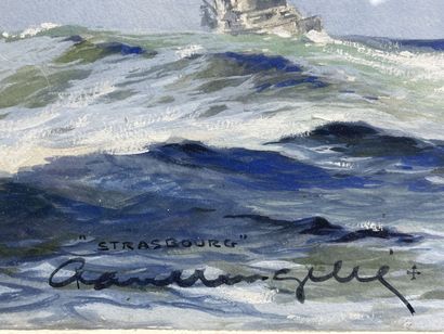 Paul LENGELLÉ ( 1908-1993)
Navire, croiseur...