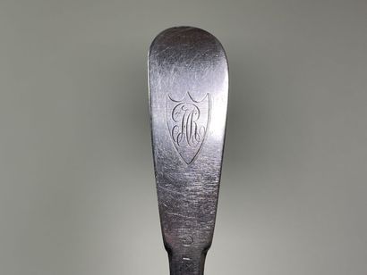 Cuillère à ragout en argent, modèle uniplat,...