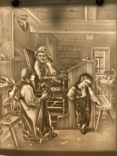 Set of twelve lithophanies. 
13 x 11 cm....