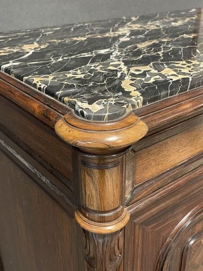 Jeanselme house. 
Low sideboard in palisander...