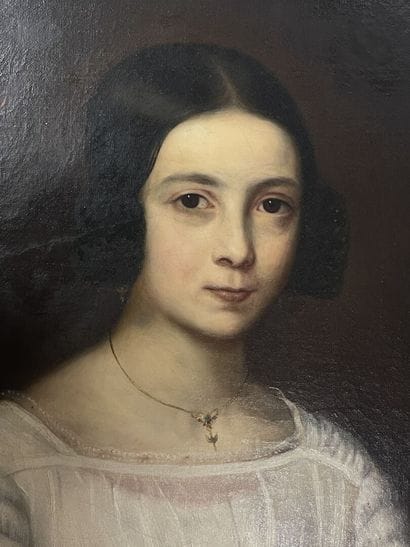 C. MATTHYS ( XIX° )
Portrait of a young girl.
oil...