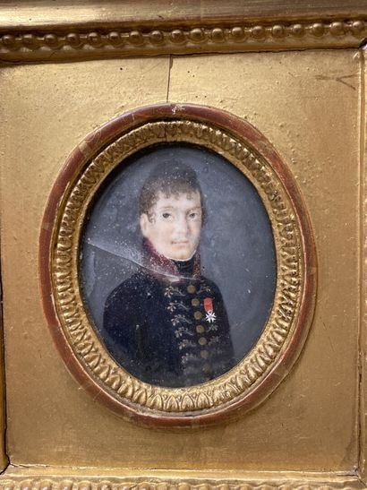 Portrait miniature d'Augustin Delamarre,...