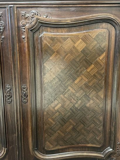 Jeanselme house. 
Low sideboard in palisander...